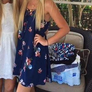 navy blue floral sundress